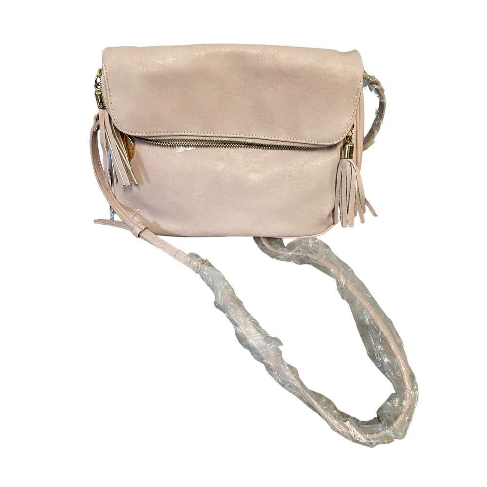 Mali + Lili Magnetic‎ Closure Crossbody Cream Purse NWT